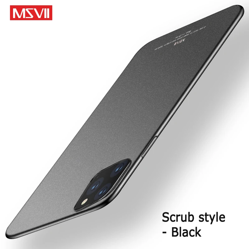 Чехол Msvii для iPhone 11 чехол ультра тонкий матовый чехол для Apple iPhone 11 Pro Чехол тонкий чехол для iPhone 11 Pro Max чехол 11 Pro - Цвет: Scrub Black