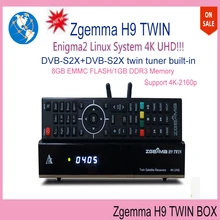 Новая версия ZGEMMA h9.твин Linux OS Enigma2 цифровой 4 к UHD спутниковый ресивер DVB-S2X+ DVB-S2X двойной тюнер Встроенный Wi-Fi