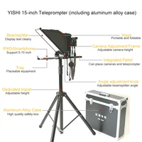 ⁦تلي برومبتر اوتوكيو YISHI بحجم 15-inch قابل للطي والحمل بحقيبة مناسب للبث المباشر والمقابلات التلفزيونية⁩ - الصورة ⁦6⁩