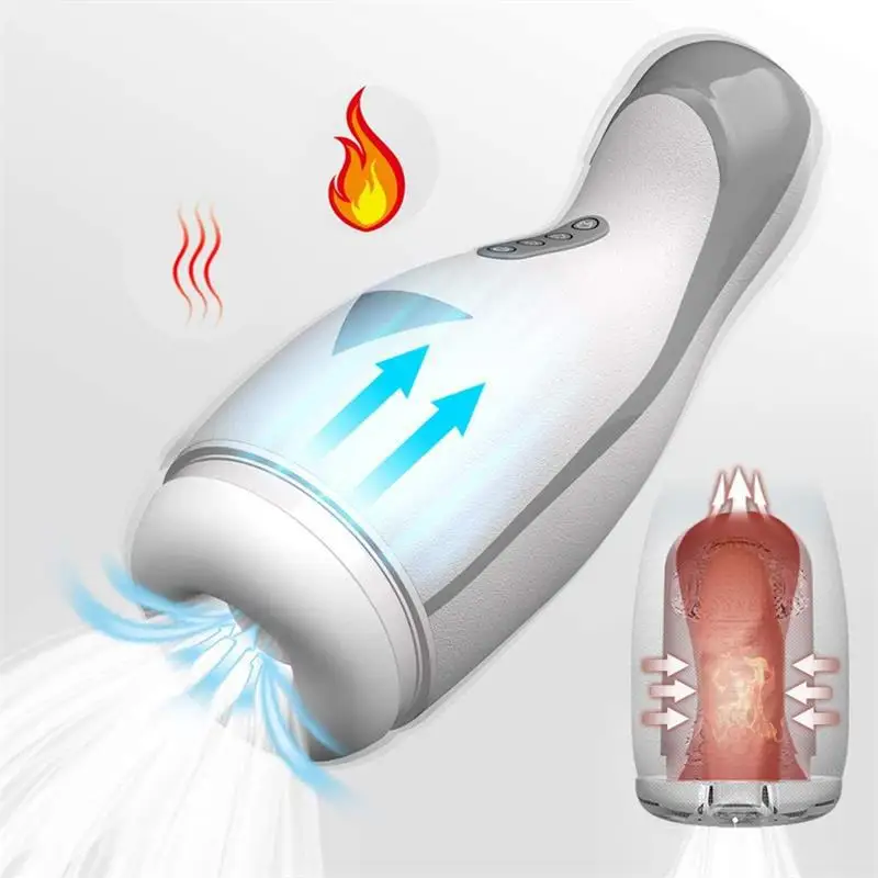 Blowjob Masturbation Cup Deep Throat Masturbator Vacuum Sucking Powerful Vibrating Heating Real Oral Sex Sucking Toys for Men 6