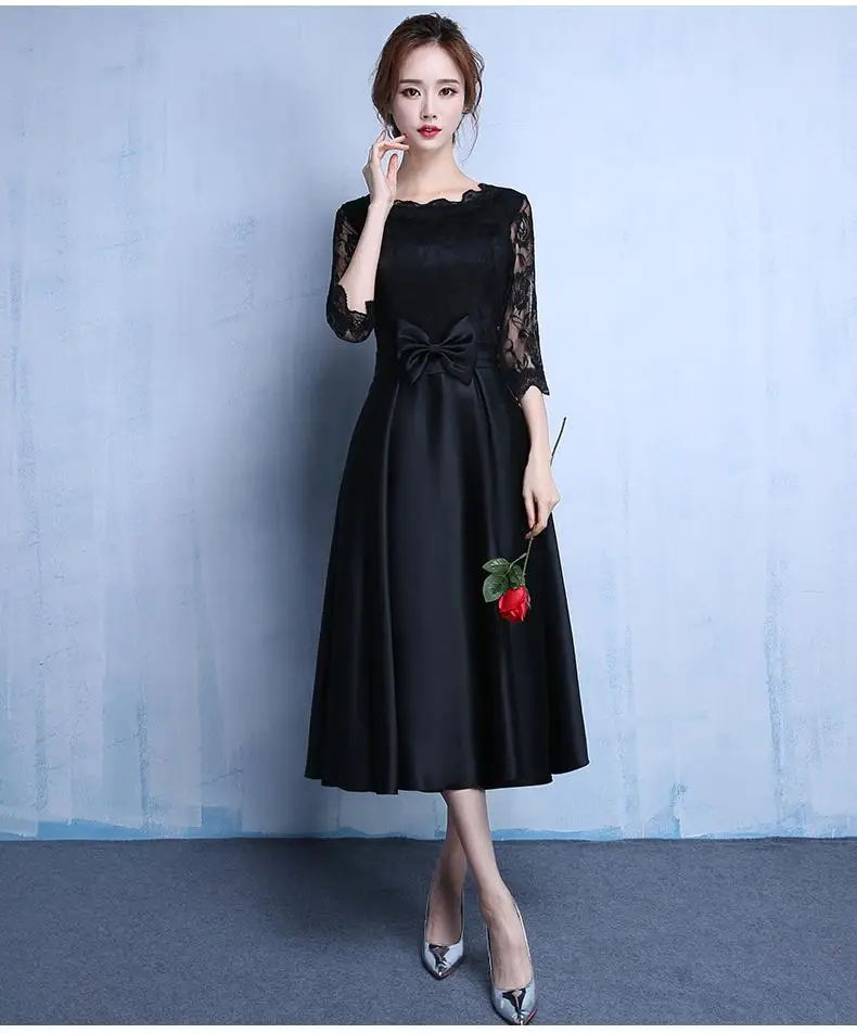 Кружевные новые модные черные цвета размера плюс Robe De Roiree Вечерние Короткие вечерние платья