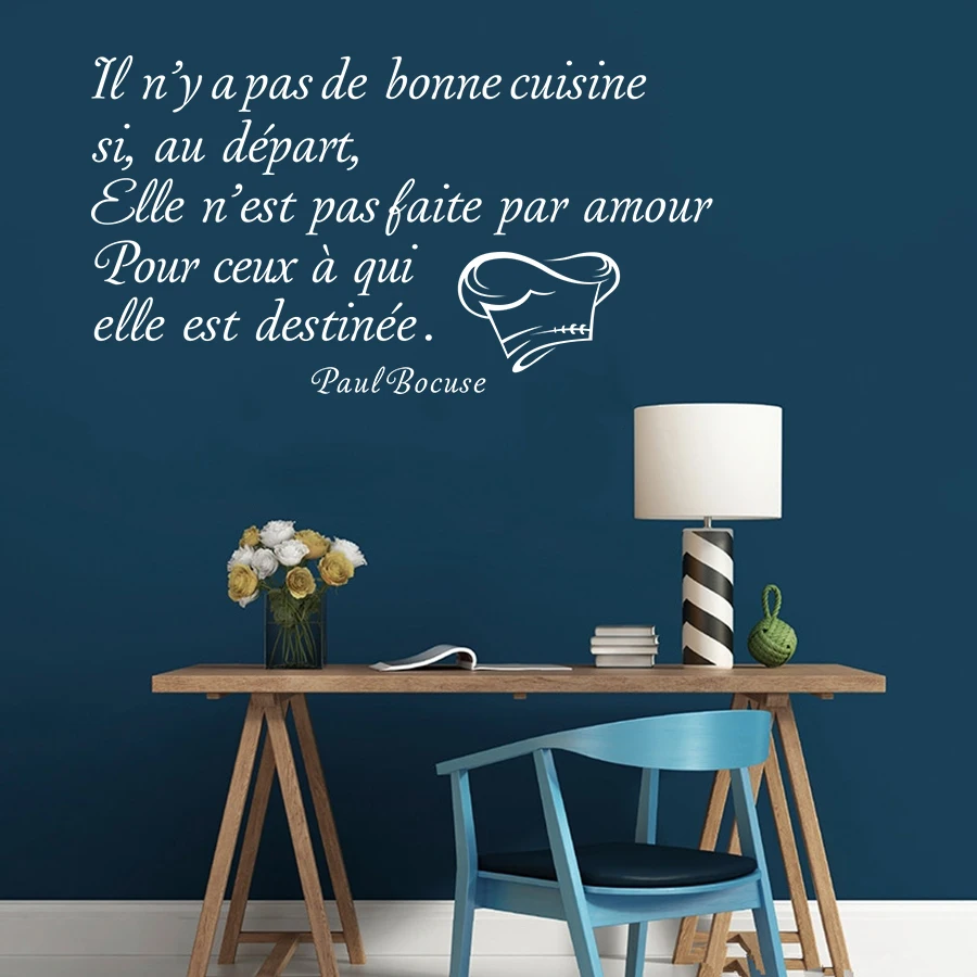 Kililaya Wall Stickers Muraux Citation Cuisine Il N Y A Pas De Bonne Cuisine Wall Decal Poster Wall Paper Paul Bocuse Wall Stickers Aliexpress