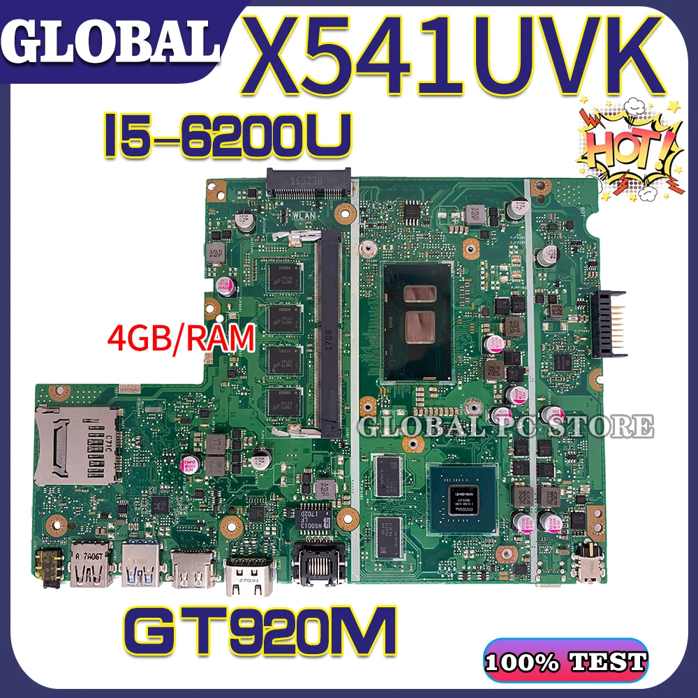 Материнские платы X541UVK материнская плата для ноутбука ASUS X541UJ X541UV X541U F541U A541U 100%