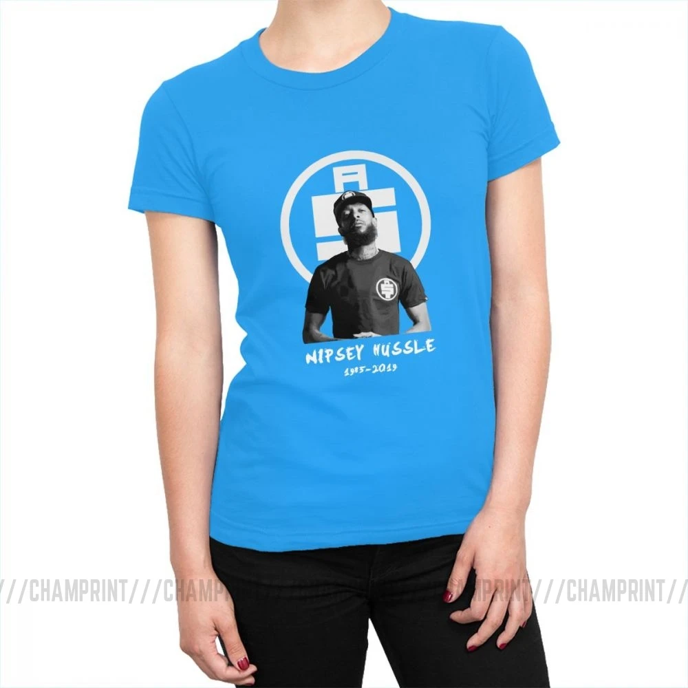 Все деньги в Nipsey Hussle женские футболки Гранж рок хип-хоп Уличная Футболка Топ Модные футболки для женщин Корейская одежда - Цвет: Spider Baby Blue