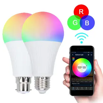 

LED Bulb 10W AC85-265V RGBW LED WIFI Wireless APP Control Light Dimming Lamp Smart Bulb Led lamp 220v