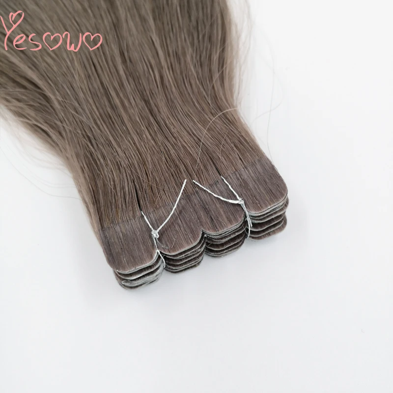 Yesowo оптовая продажа Высшая категория 2,5 г/шт. натуральные человеческие волосы 100% Необработанные бразильские коричневые ПУ лента для