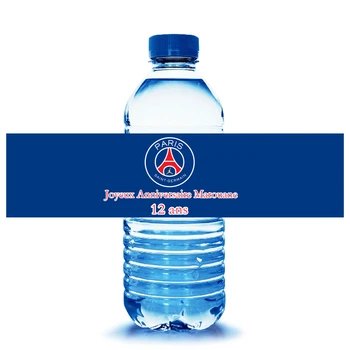 

Personalized PSG Water Bottle Labels,Paris SG Player Celebration Sticker, Customized Royal Blue Party Labels