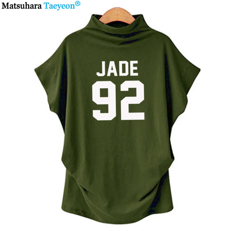 Маленькая микс рубашка Jade Thirlwall рубашка Jade 92 сзади с буквенным принтом модная Женская водолазка женские футболки хлопок Повседневная забавная футболка