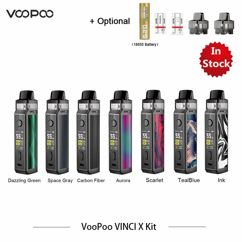 Оригинальный 70 Вт VOOPOO VINCI X Pod набор с питанием от одной батареи 18650 Двойная Катушка