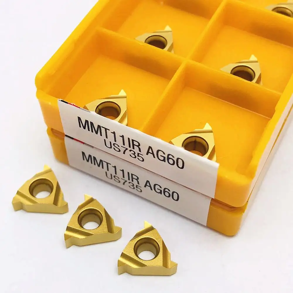 Inserto di Carburo,Inserti per Tornio MMT16ER AG60 UE6020 US735 11er 11IR Thread Thread Thread Thread Turning Tool utensile da taglio Taglierina CNC strumento 16erag60 Taglierina