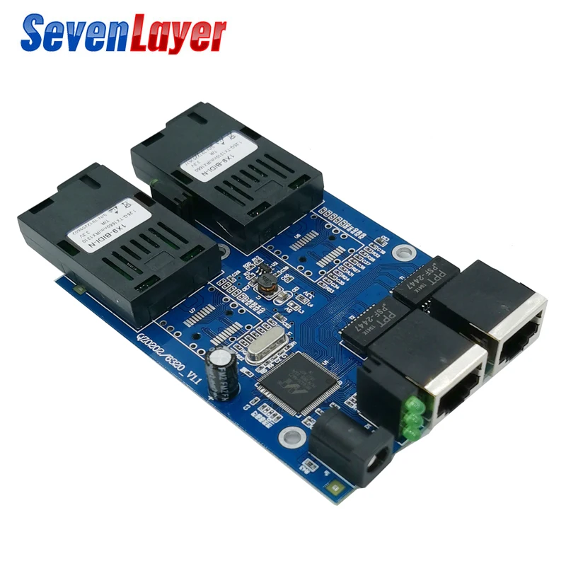 10/100/1000 м волоконный коммутатор 2 RJ45 UTP SC волоконно гигабитный оптический