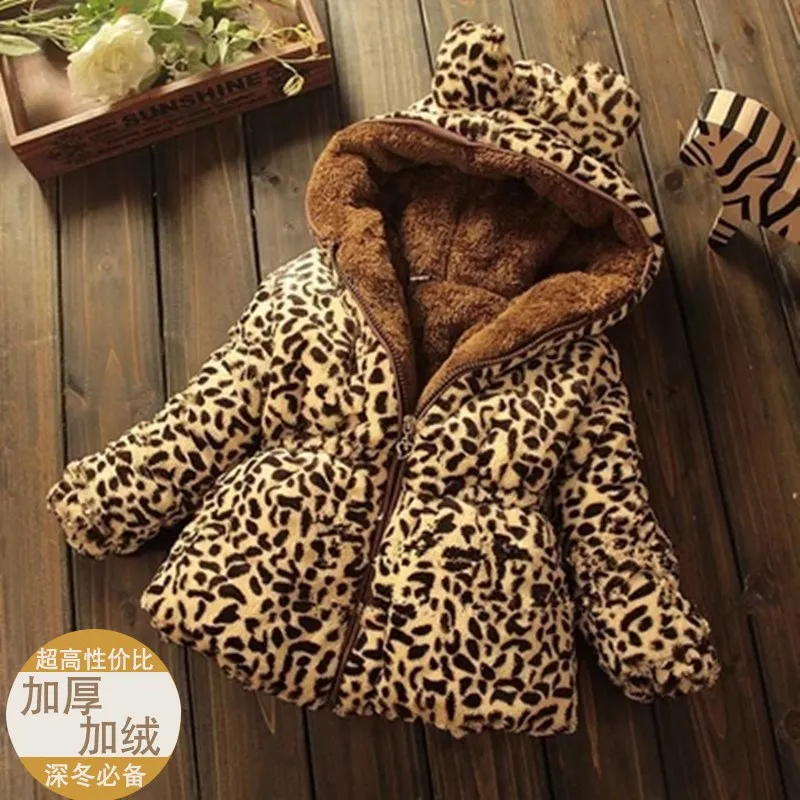 

Girls Cotton-padded Jacket Cotton Overcoat 0-1 a Age of 3-5 Thick Winter plus Velvet Baby Clothes Winter Wool Sweater