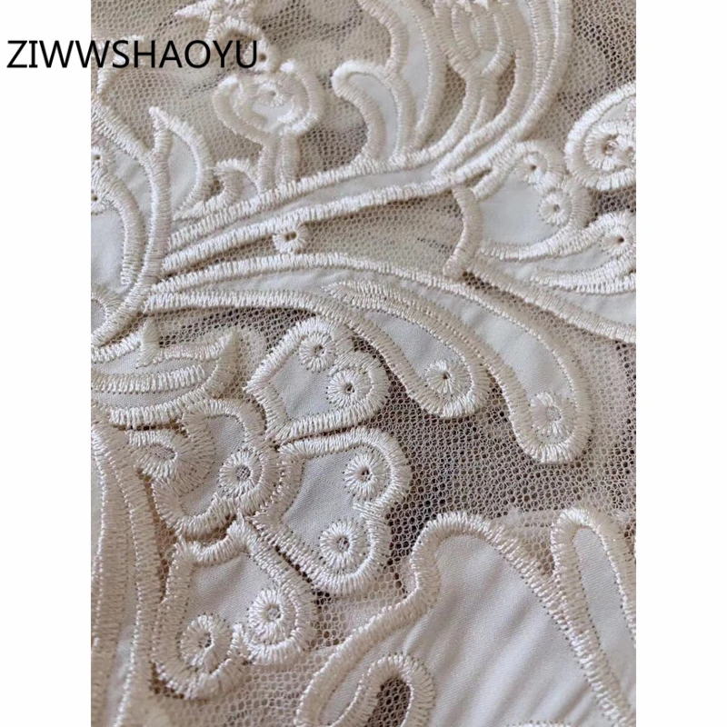 ZIWWSHAOYU Autumn Female Stand Collar Cream Mini