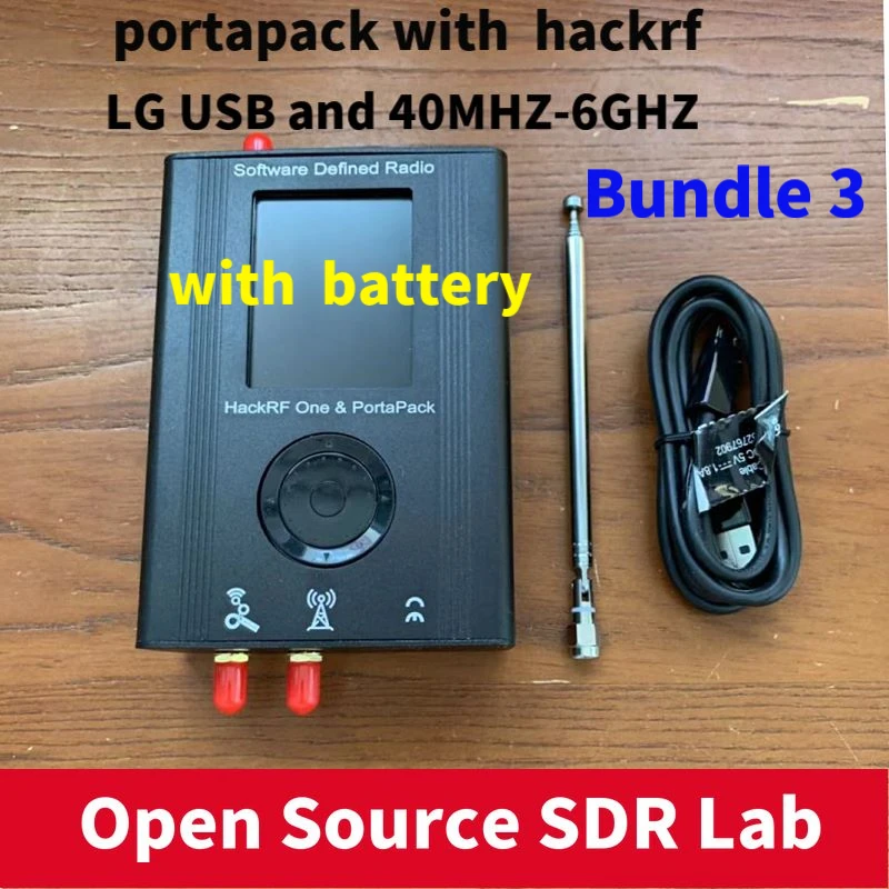 PORTAPACK с 2020 11 мигающей прошивкой Mayhem + HACKRF ONE от 1 МГц до 6 ГГц SDR 1000 ppm TXCO аккумулятор