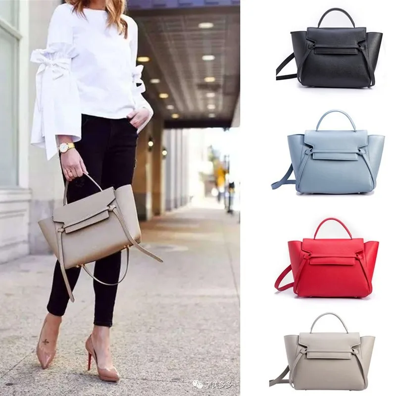 

2019 Beltbag Real Leather Catfish Pack with One Shoulder Slant Across The Leather Wing Women's Bag