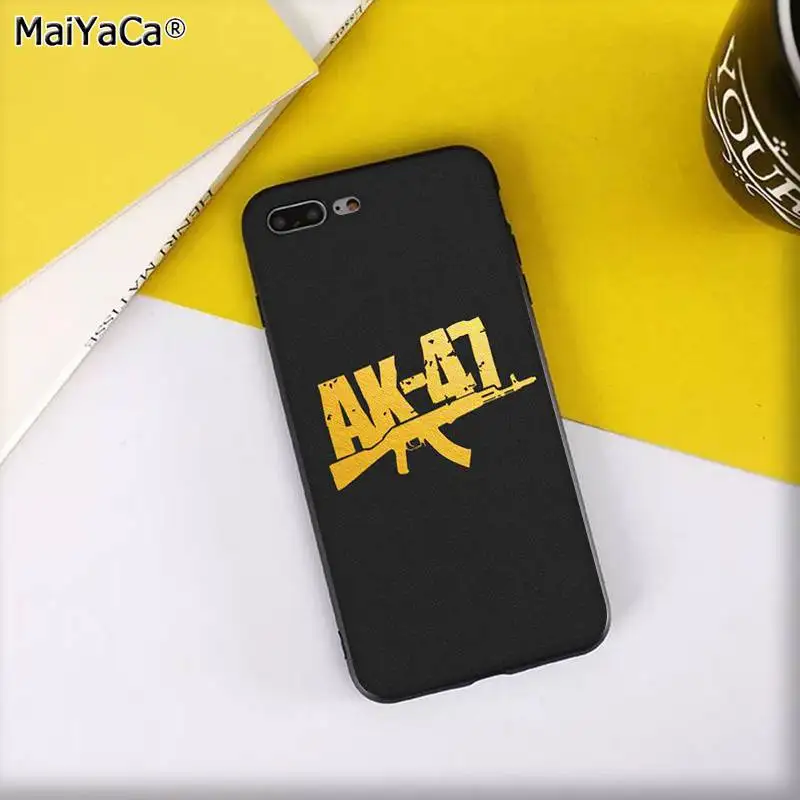 Чехол MaiYaCa AK47 Gun Coque Shell для телефона iPhone 11 pro XS MAX 8 7 6 6S Plus X 5 5S SE XR - Цвет: A9