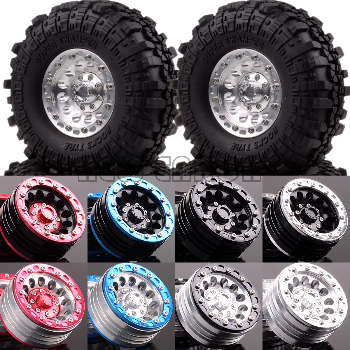 

NEW ENRON 1P Rock Crawler 1.9" Metal RC 1/10 Wheel Complete Supper Swamper Rocks 1:10 1060-7035