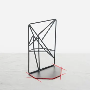 

2pcs Metal Iron Bookend Reading Book Support Desktop Office Document Stand Shelf