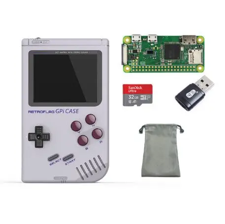 Champagne Gold Чехол Retroflag GPi для Raspberry Pi Zero или Zero W с безопасным отключением портативной игровой консоли, предварительно установленная 7000+ игры - Цвет: Champagne Gold