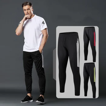 New Sports pants Men Running Pants zipper Athletic legging fitness Soccer pant Training Pant Elasticity jogging Gym Trousers 5XL 3