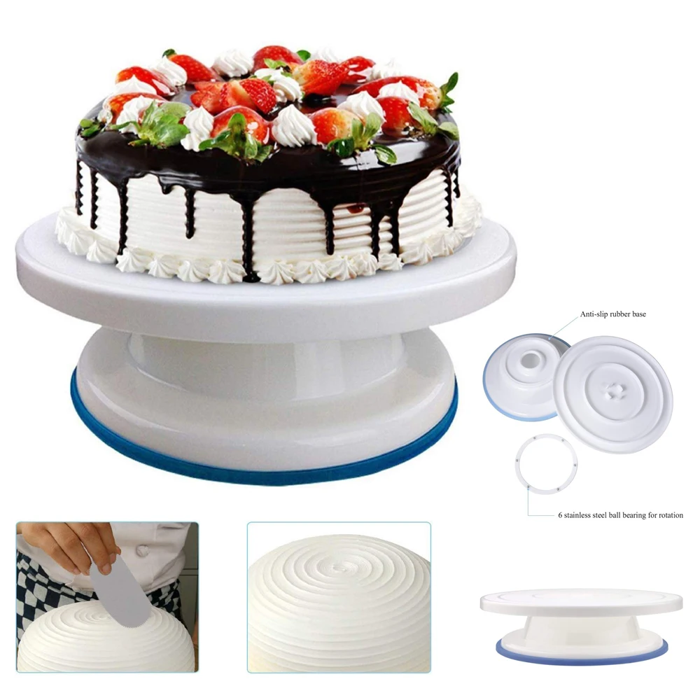 5 5 Inch Spinning Rotating Cake Stand Turntable Spinner Plastic Revolving Cake Decorating Stand Platform Cake Decorating Tool Other Utensils Aliexpress