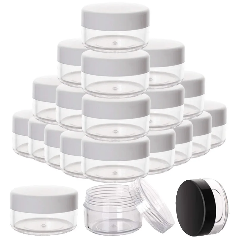 Perfume bottle perfume refill bottle refillable bottle refillable empty bottle refillable cosmetic bottle refillable perfume bottle cosmetic bottle cosmetic bottle set cosmetic dispenser bottle makeup empty bottle 100Pcs Lip Balm Containers 2g/3g/5g/10g/15g/20g/30g Empty Plastic Cosmetic Makeup Pot Transparent Sample Bottles Eyeshadow Cream
