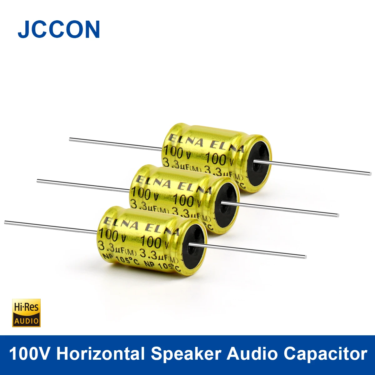 10Pcs 100V Horizontal Speaker Audio Capacitor Non Polarity Frequency Divider Crossover