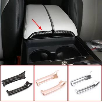 

3Color Car Central Armrest Box Switch Strip Trim ABS Chrome For Land Rover Range Rover Evoque L551 2020 Car Interior Accessories