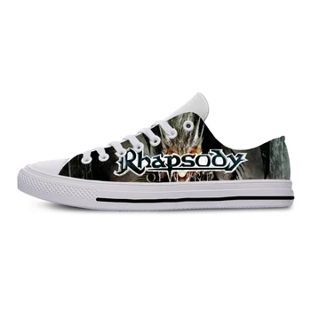 

Men's Casual Canvas Shoes Rhapsody of Fire Band Most Influential Metal Bands of All Time 3D Pattern Logo Men Shoes