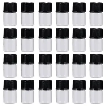 

30Pcs 2ML Transparent Glass Bottles Essential Oil Bottles Refillable Bottles