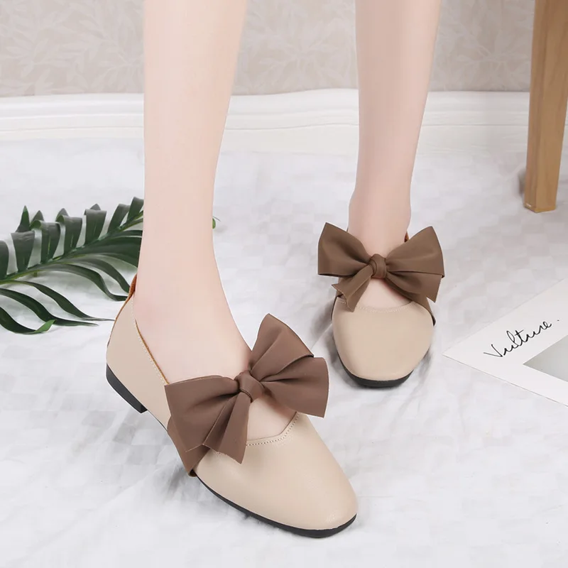 

A185 Flat Keel Thin Shoes Women's 2019 Summer New Style Versitile Fashion Lazy Grandma Shoes Slip-on Fairy Wind Moccosins