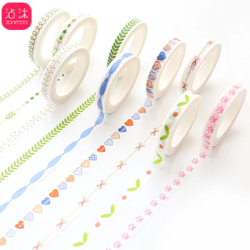 

Paper Tape Very Fine Decorative Dividing Line Diary Hand Account Sticker Decoration Account Can Tear No Trace Album