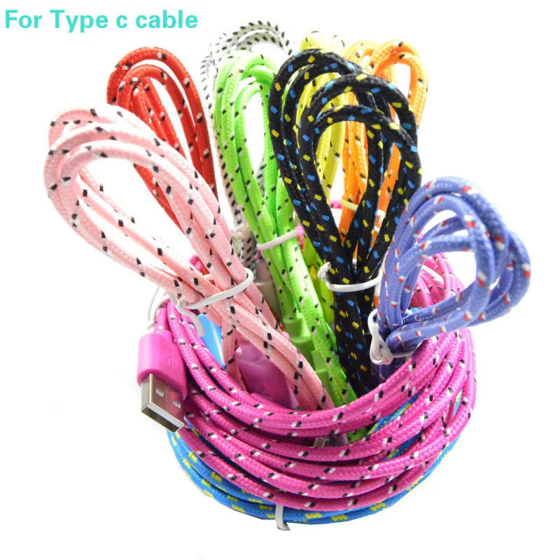 For Type c cable 1 м/2 м/3 м USB кабель мобильного телефона кабель для передачи данных для iPhone X Micro usb type-C кабель зарядного устройства для samsung S9 S8 кабель быстрого зарядного устройства - Цвет: For Type c cable
