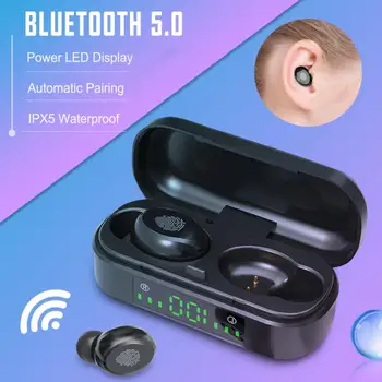 

V8 TWS Touch Control LED Bluetooth Wireless Earphones Earbuds HIFI Sport Headset Noise Cancel Earphone Headphone Dropshipping