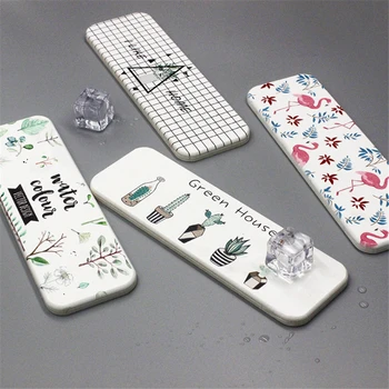 

Portable Soap Dishes Diatomite Wash Pad Patterned Diatom Mud Washstand Coaster Bathroom Quick-drying Absorbent Pad Soap Holder