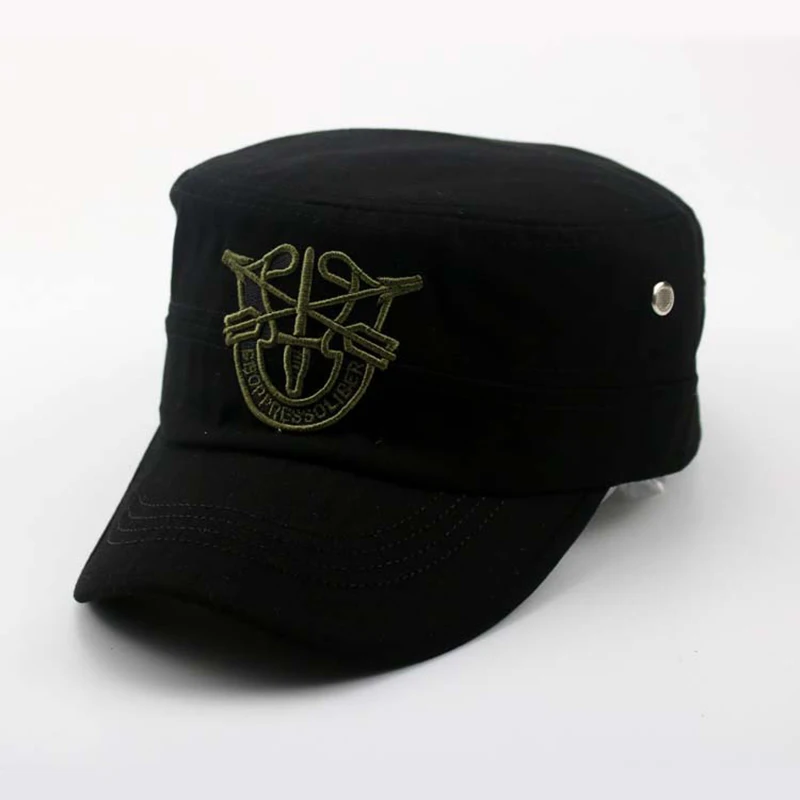 T-MAC New Arrival Military hats with Embroidered Adjusted baseball cap Flat top Hat for men and women Militaire gorra