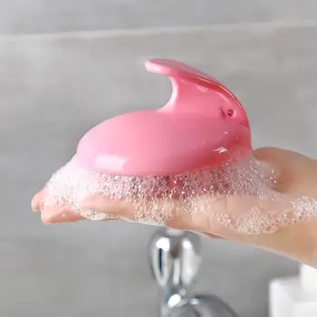 

Blue/Pink Pro 1 PC Shampoo Massage Brush Handheld Silicone Scalp Brush Washing Shower Hair Comb Mini Head Meridian Massage Comb