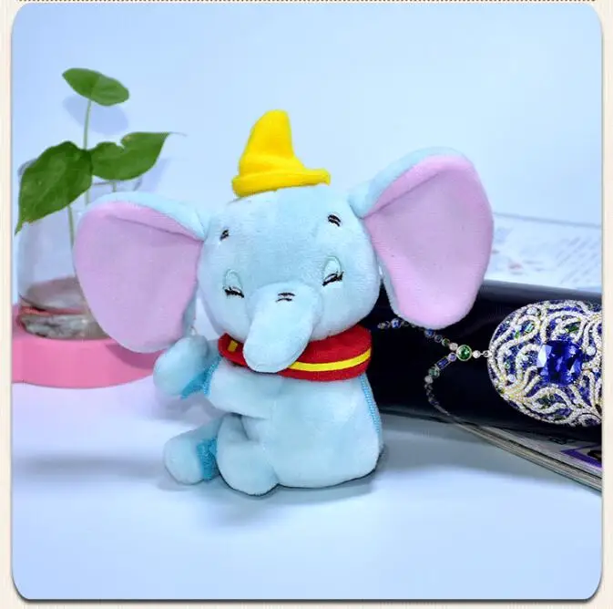 Мультфильм милый стежок Винни Медведь dumbo плюшевые игрушки Маленькая подвеска нулевой кошелек детские мягкие игрушки животные рождественские подарки на день рождения - Цвет: Небесно-голубой