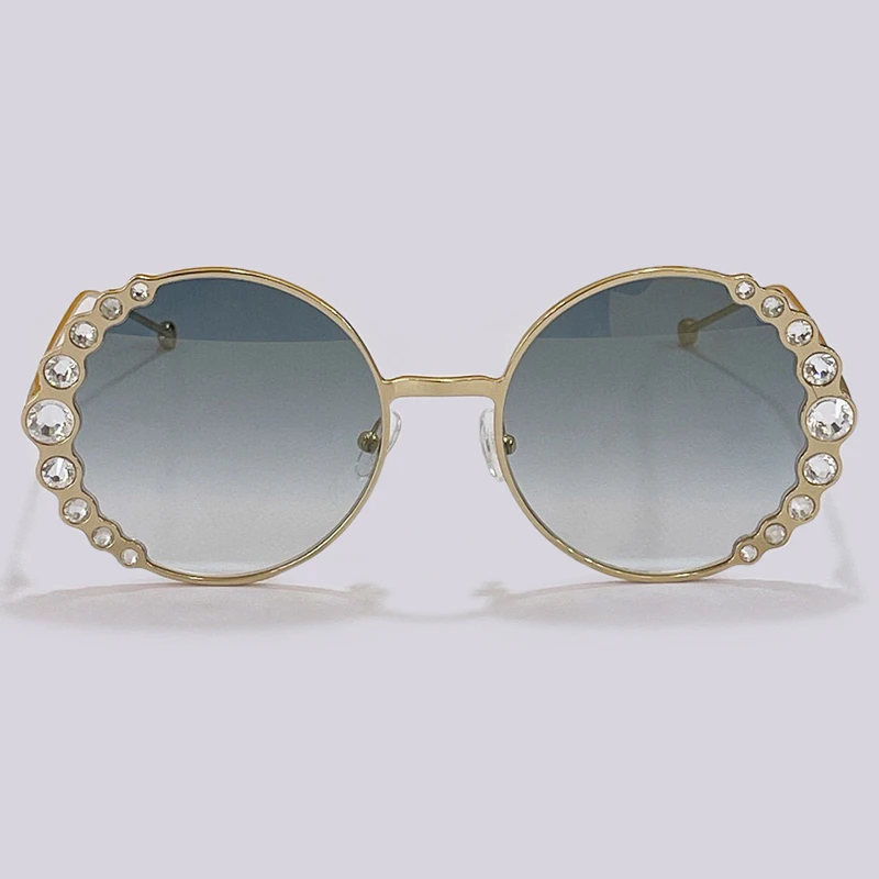 Anteojos De Sol redondos De lujo para mujer, gafas De Sol femeninas De cristal degradado, marca De moda De diseñador, UV400|Gafas de sol para mujer| AliExpress