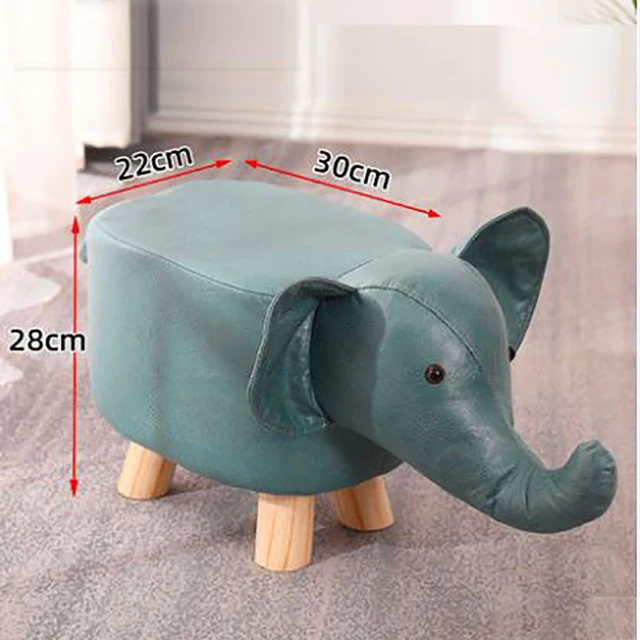 Children Real Wood Low Stools стул детский Creative Animal Elephant Cartoon Family Change Shoe Small Stool Web Celebrity Lovely As picture