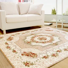 Grand tapis carré pour salon, pour enfants, en molleton de corail, Jacquard européen, tendance 