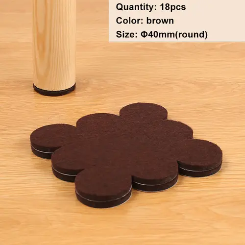 Felt Chair Leg Pads Floor Protectors Table Furniture Leg Feet Cover Caps Round 5mm Thick Anti Scratch Furniture Felt Pads - Image 8