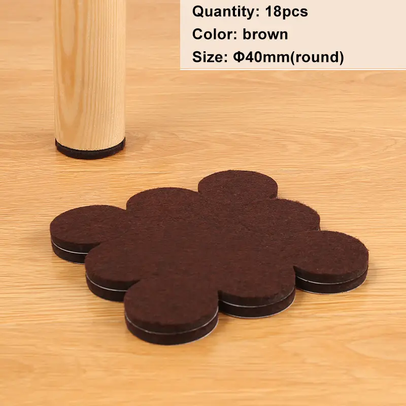 Felt Chair Leg Pads Floor Protectors Table Furniture Leg Feet Cover Caps Round 5mm Thick Anti Scratch Furniture Felt Pads - Image 8