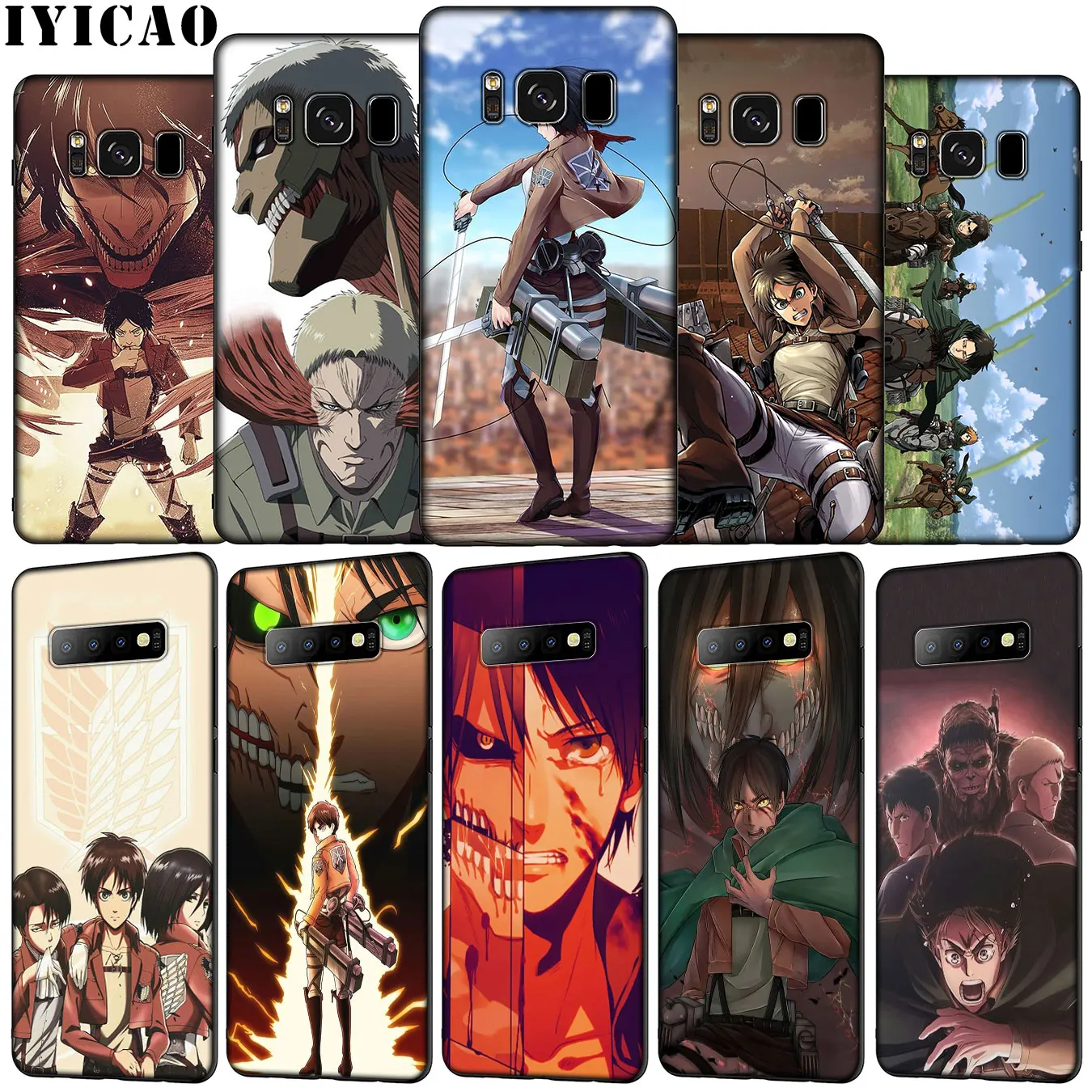 IYICAO Anime attack on Titan Soft Silicone Phone Case for Samsung Galaxy S20 Ultra S10e S9 S8 Plus S6 S7 Edge S10 Lite Cover | Мобильные