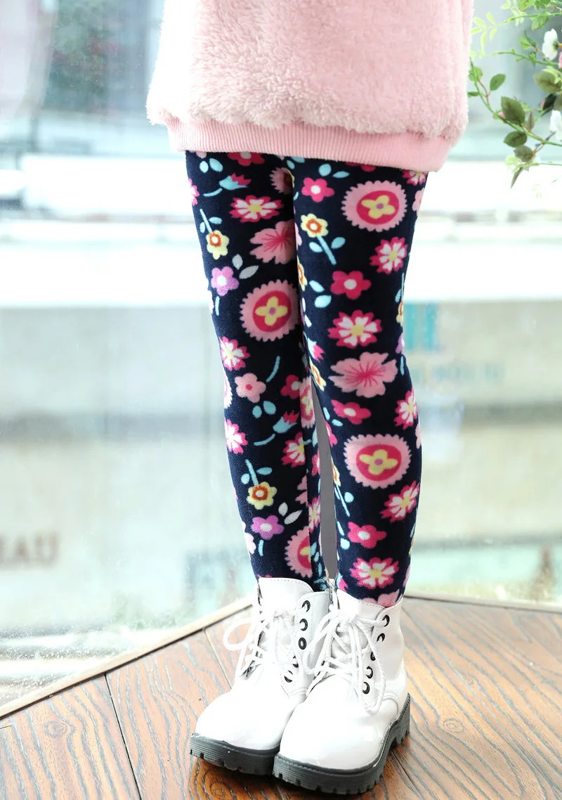 Child Girls Trousers Kids Autumn Winter Keep Warm Leggings Thicken Pencil Pants for Girl 2 3 4 5 6 7 8 Years Children Clothing