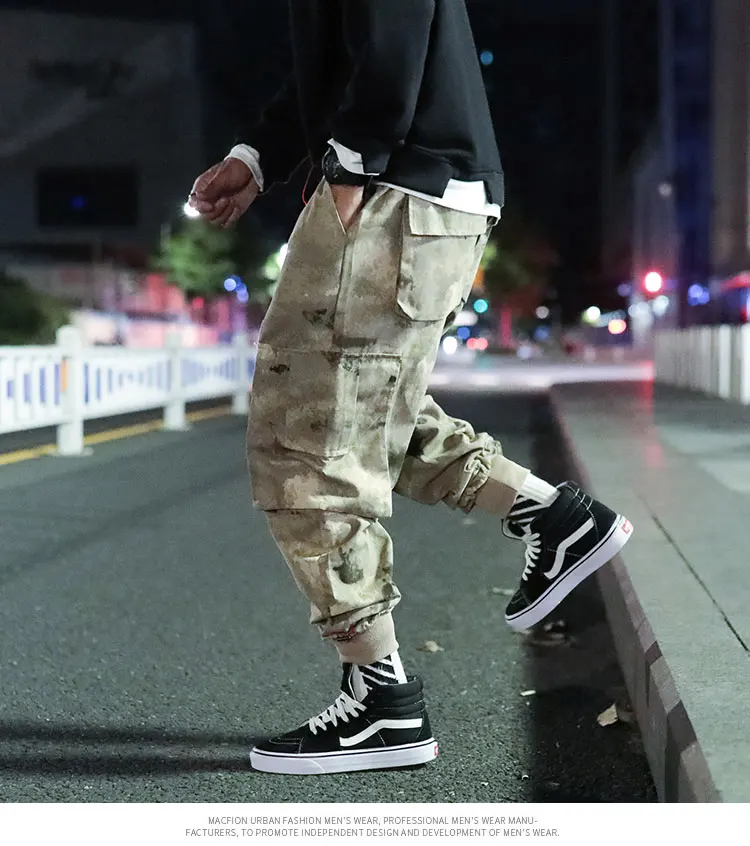 Спортивные брюки мужские уличные Мужские штаны для бега шаровары мужские s брюки хип-хоп тактические 2019 Осенние большие размеры Карго