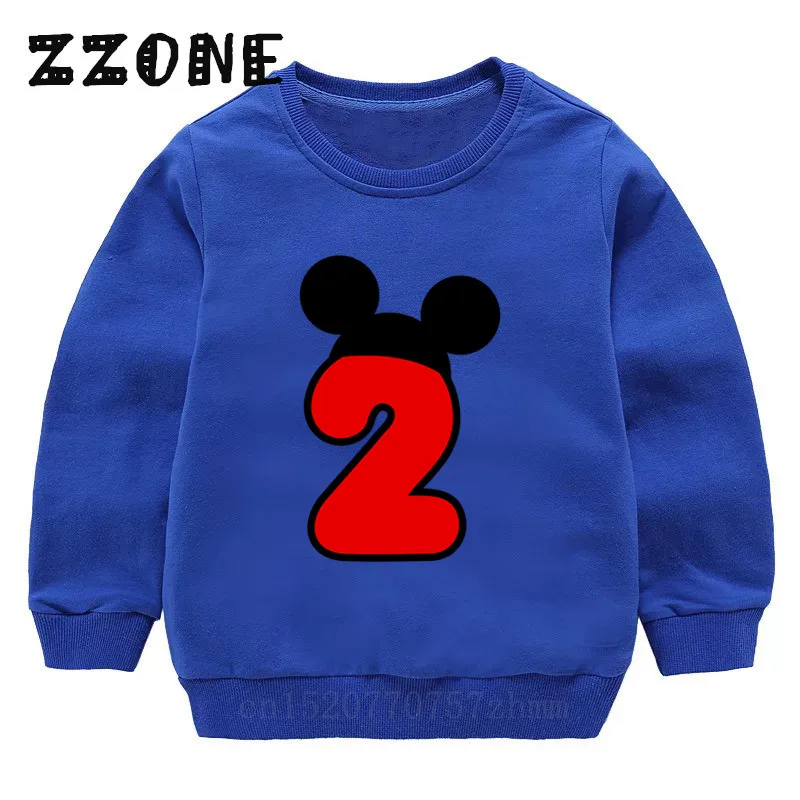 Children's Hoodies Kids Happy Birthday Number 1-4 Print Sweatshirts Baby Cotton Pullover Tops Girls Boys Autumn Clothes,KYT2416