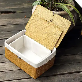 

2PCS Durable Yellow Eco-Friendly Storage Box for Living Room Desk