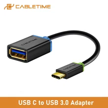 Cabletime USB C OTG Kabel Typ C 3,1 zu USB 3,0 Adapter Schnelle Lade/Daten für Kamera Samsung HUAWEI p20 Mac USB C Gerät C010
