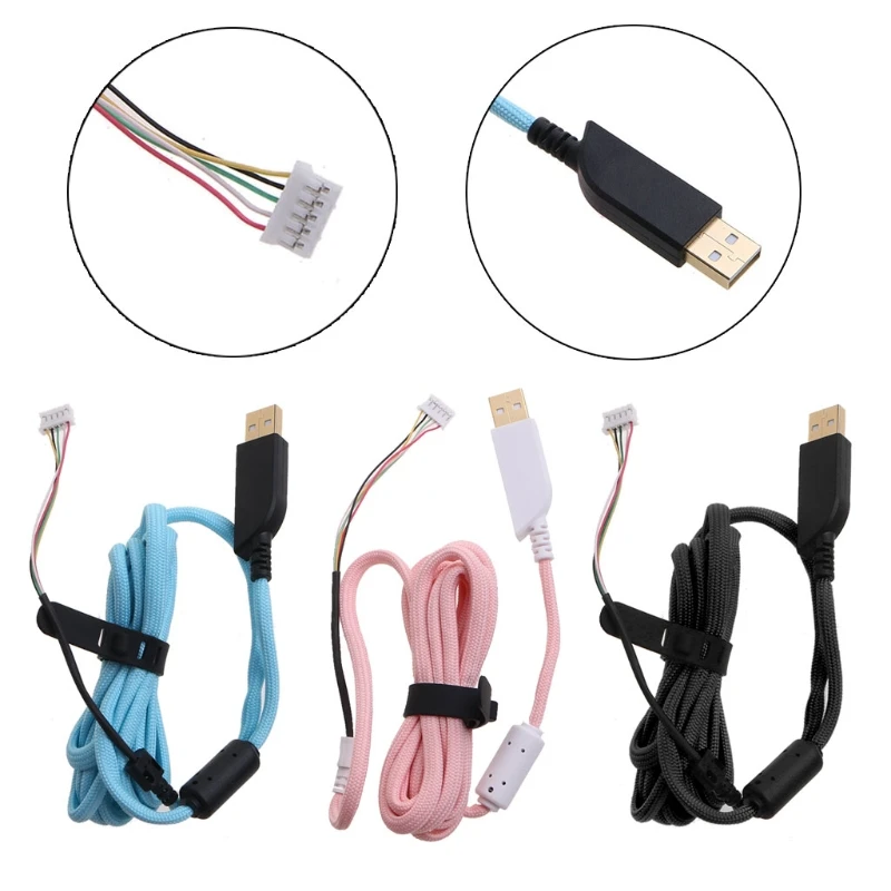 

for ZOWIE FK-B ZA11-B ZA12-B Mouse Soft Umbrella Rope Cable Nylon Rope Mice Wire P8DC